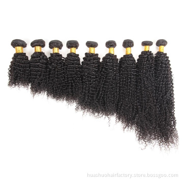 Huashuo Free Shipping Unprocessed Brazilian Kinky Wave Bulk Virgin Hair Extension Weft Soft Kinky Twists Curly Hair